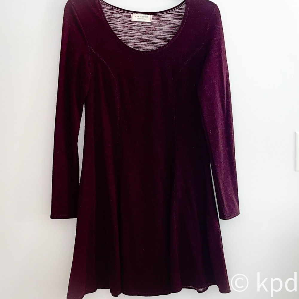 Burgundy/Purple Max Studio Weekend Dress - Picture 1 of 8